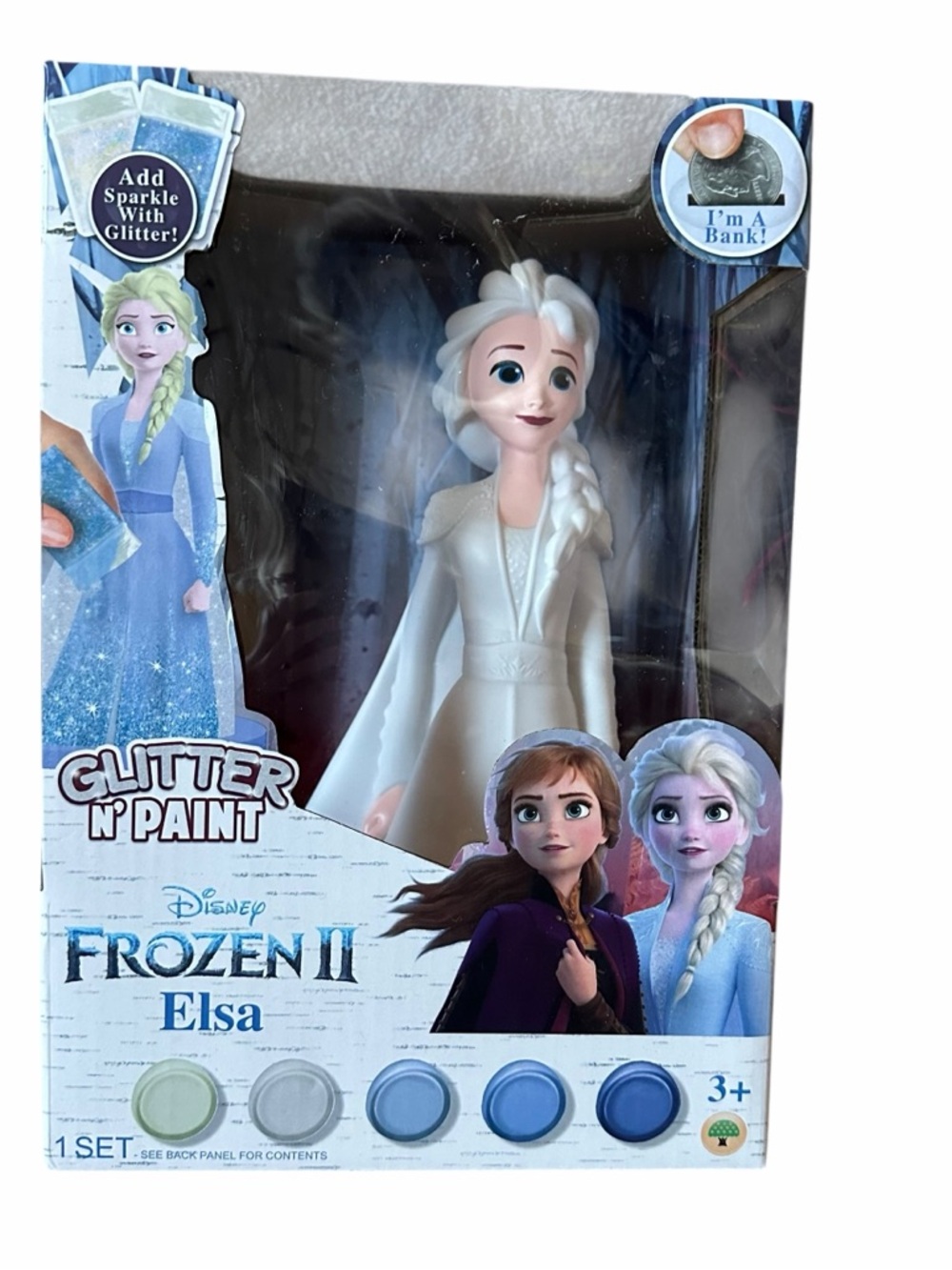 Frozen 2 Glitter N’ Paint Elsa Coin Bank. Brand new in box. Never opened.